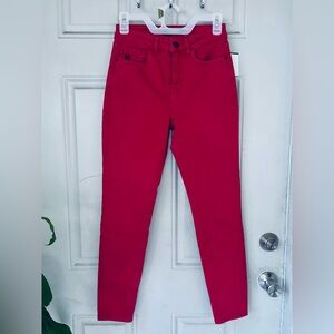 Desigual Women's Bold Red Skinny Jeans stretch Sz 36